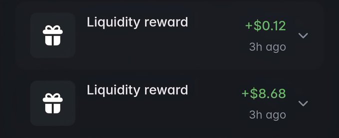 The image shows two rows of text boxes containing information related to LP rewards. The first row displays the words "Liability reward" at the top, while the second row has a green number 3. This suggests that there are three different ways to earn LP rewards in this particular app or game.