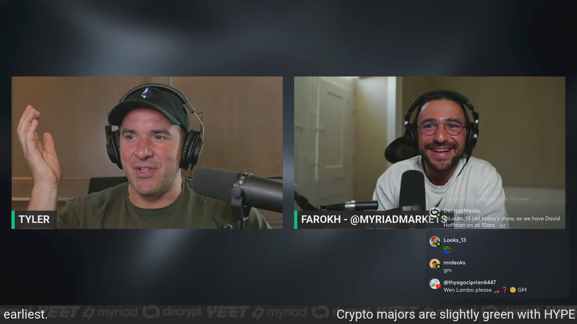 The image shows two men wearing headphones, with one man's face visible on a computer screen while the other man's face is not shown. The background of the image appears to be black, but there are some words written on it that seem unrelated to the main focus of the image - the two men and their conversation.

The post seems to be about cryptocurrency or blockchain technology, as indicated by the title "ETH & the State of Crypto - Interview w/ @TrustlessState + Today's Crypto News". The image is related to this topic because it features a man wearing headphones while talking on a computer, which could suggest that they are discussing the subject matter in depth.