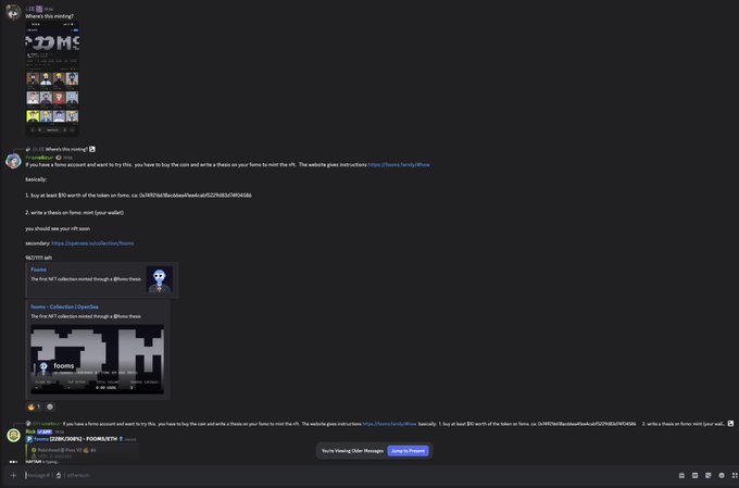 A screenshot of a Discord chat interface where users are sharing instructions and screenshots related to a game called 'SUMMERFIESTA' on Steam, discussing NFT requirements.