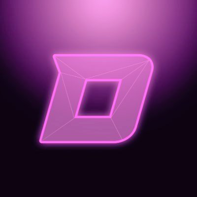 The image features a neon letter "D" glowing against a black background. The letter appears to be floating or hovering in mid-air due to its bright pink color. It's positioned at the center of the frame, drawing attention immediately. The surrounding area is dark and out of focus, which emphasizes the prominence of the neon "D".