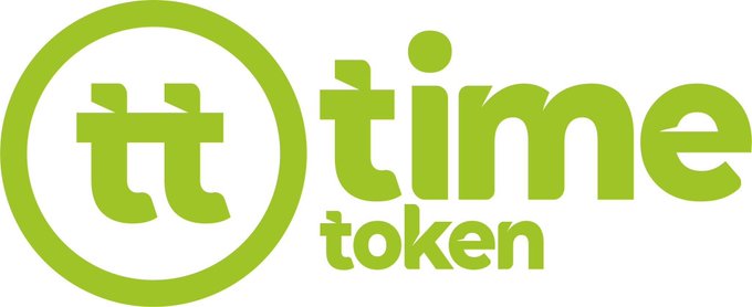 Green logo for 'time token' featuring a stylized 'tt' inside a circle.