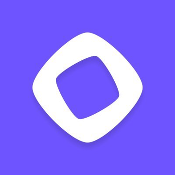 A white rounded diamond or leaf-shaped logo with a hollow center is displayed against a purple background, representing Perpl, the perpetual trading platform mentioned in the post about its growing presence in the Monad ecosystem and significant trading volumes.
