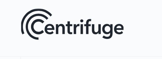 The image shows the Centrifuge logo, featuring the company name in a clean sans-serif font with a distinctive circular emblem on the left side. This aligns with the post highlighting $CFG as a long-term investment based on the thesis of capital markets moving onchain through tokenized assets and compliant infrastructure.