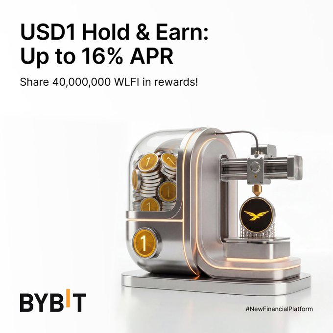 The image features a silver coffee maker with the text "USD1 hold & Earn: Up to 16% APR Share 40,000,000 WLFI in rewards" displayed above the coffee maker. It seems that someone has shared their account information with usbit via the coffee maker as part of an offer or program. There is also some additional text below the image stating "eligibility + details". This might be a promotion for exchanging currency or participating in an income-sharing agreement using the coffee maker and its associated app.