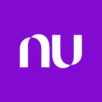 The image features the white stylized "nu" logo of Nubank on a vibrant purple background, directly tying to the announcement of the Latin American digital bank expanding into the US market.