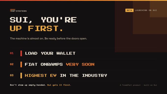 The image shows a poster for a video game called Sui, which is about loading wallets using a machine that is almost done. The poster also mentions that the game is beta and has been released on a platform named Beta. It highlights the highest EV in the industry where the game was played.