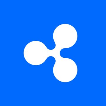 The image displays the Ripple/XRP logo—a white three-lobed symbol on a blue background—against a clean design. It visually anchors the announcement about the XRP Ledger's Batch V1.1 payments upgrade, reinforcing the brand behind the bullish institutional development for $XRP.
