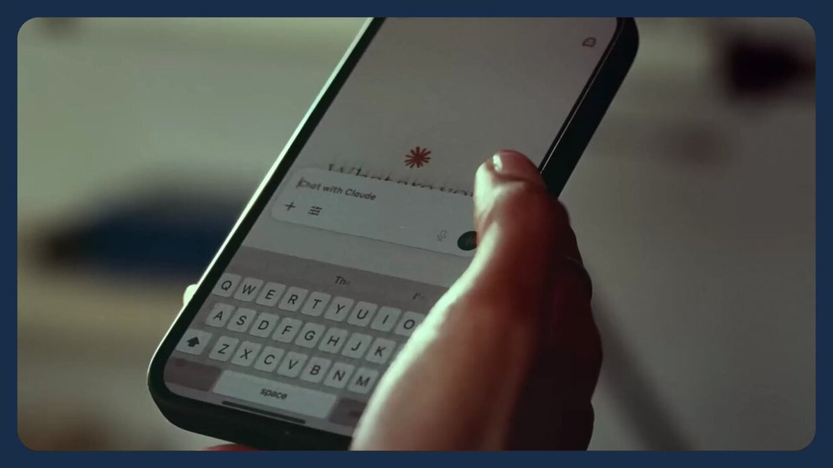 The image shows a person holding a smartphone with a keyboard app open, likely typing something. The background of the photo appears blurry, but there are some texts visible that say "BREAKING: Anthropic has filed their S-1 with the SEC. Wait to trade @AnthropicAI in a few weeks on TradFi rails or access it early now on Injective native dApps". This suggests that the person might be interested in investing in an upcoming project, such as an innovative app developed by Anthropic AI.