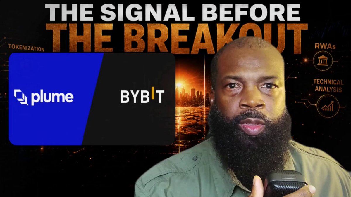 The image features a man with a beard wearing a green shirt, holding a microphone and standing against a black background. The man appears to be talking about something related to cryptocurrency or investing. There are two other people visible in the image, one on the left side of the frame and another person further back on the right side.