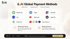 A white background with black text displays BAI Global Payment Methods, including options for global access, multiple payment methods, secure transactions, and conversion to Apple Pay.