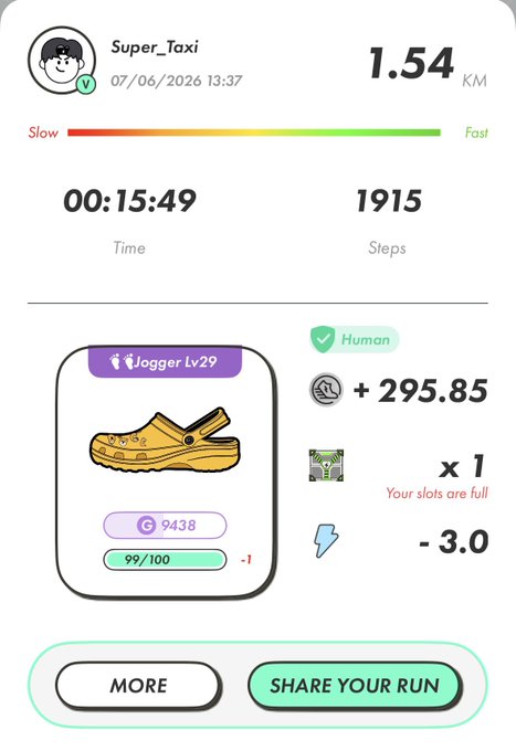 The image shows a phone screen displaying information about a running app, including details such as the time spent running, the number of steps taken, and the distance covered during the run. The post also mentions Muhammad Ali's quote "I don't stop when I'm tired. I stop when I'm done." This quote is related to the running app, suggesting that the user might be inspired by the famous motivational saying while tracking their fitness progress through the app.
