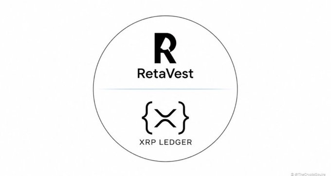 RetaVest logo featuring a stylized "Rx" prescription symbol above "XRP LEDGER" within a circular border.
