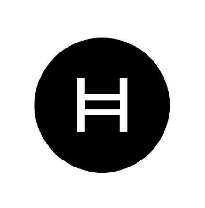 A black circular logo with a white letter 'H' in the center.