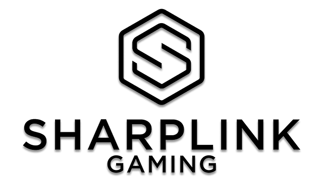 A logo featuring a stylized 'S' inside a hexagonal shape above the text 'SHARPLINK GAMING'.