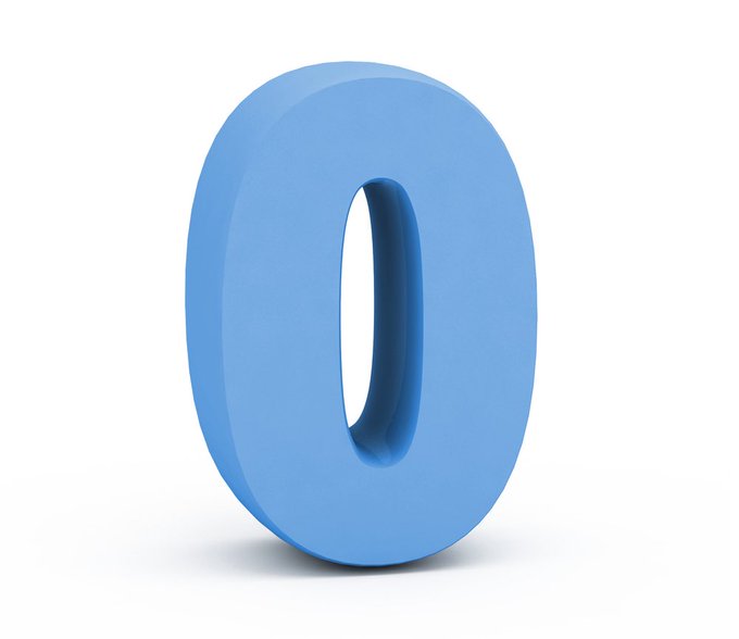 A 3D rendered blue letter 'O' on a white background.