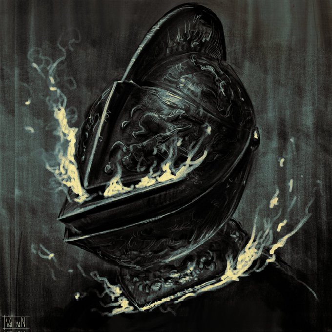 xtz stands for "time travel". In the context of the image, it could be interpreted as a reference to the concept of time travel or the idea that the image was taken at a specific moment in time when the artist decided to capture the knight's head wearing a helmet with flames coming out of it.