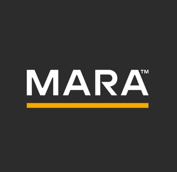 The MARA logo is displayed with white letters on a black background, underlined by a yellow bar.