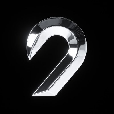 A metallic silver number '2' rendered in 3D against a black backdrop.
