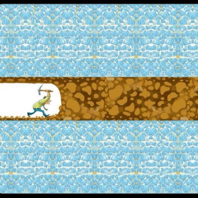 A miner digs through dirt and rock trapped within a narrow tunnel, visually representing the struggle of those who missed out on the $ANSEM token opportunity. The image symbolizes being left behind or stuck while others struck gold with the token.