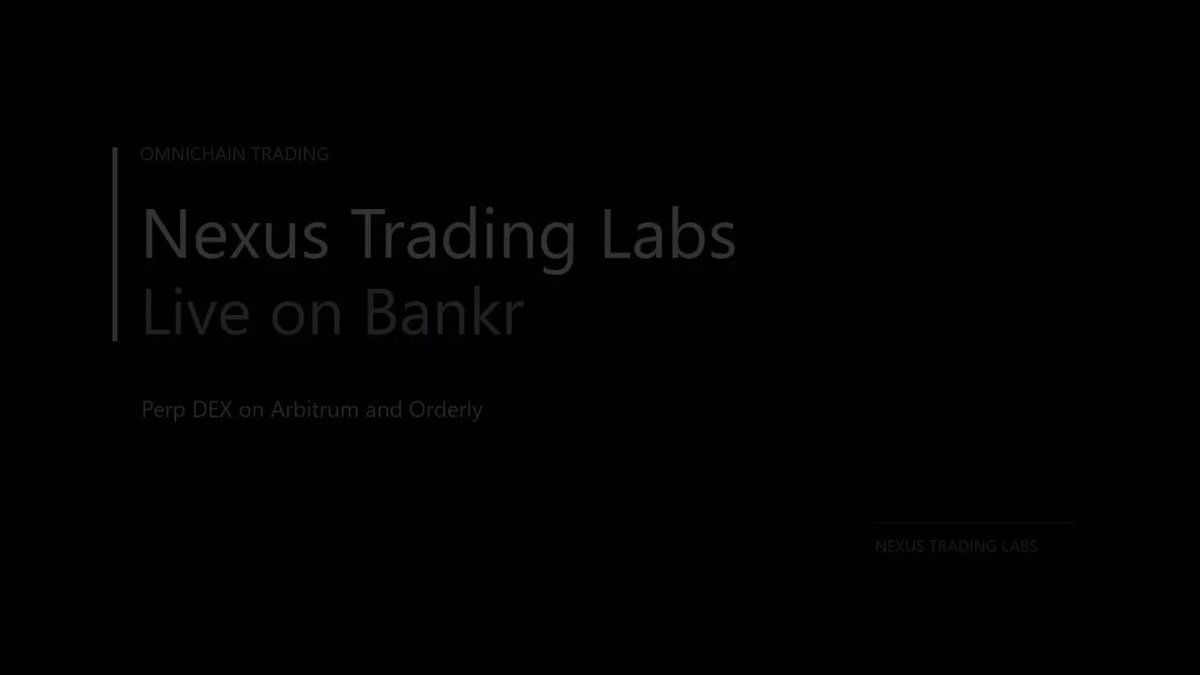 The image features a poster for a new skill called "Live on Bankr" that was just launched by the orderly trading lab, @nexustradinglab. The poster includes text that reads "DEXUS TRADING LABS Live on Bankr", and it also has a link to the Skill Center at the Orderly ecosystem. This new skill allows users to connect their perp DEX infrastructure with Orderly's perp DEX, enabling them to spend on Chainlink. The poster is designed in black and white, making it easy for viewers to read and understand the content.