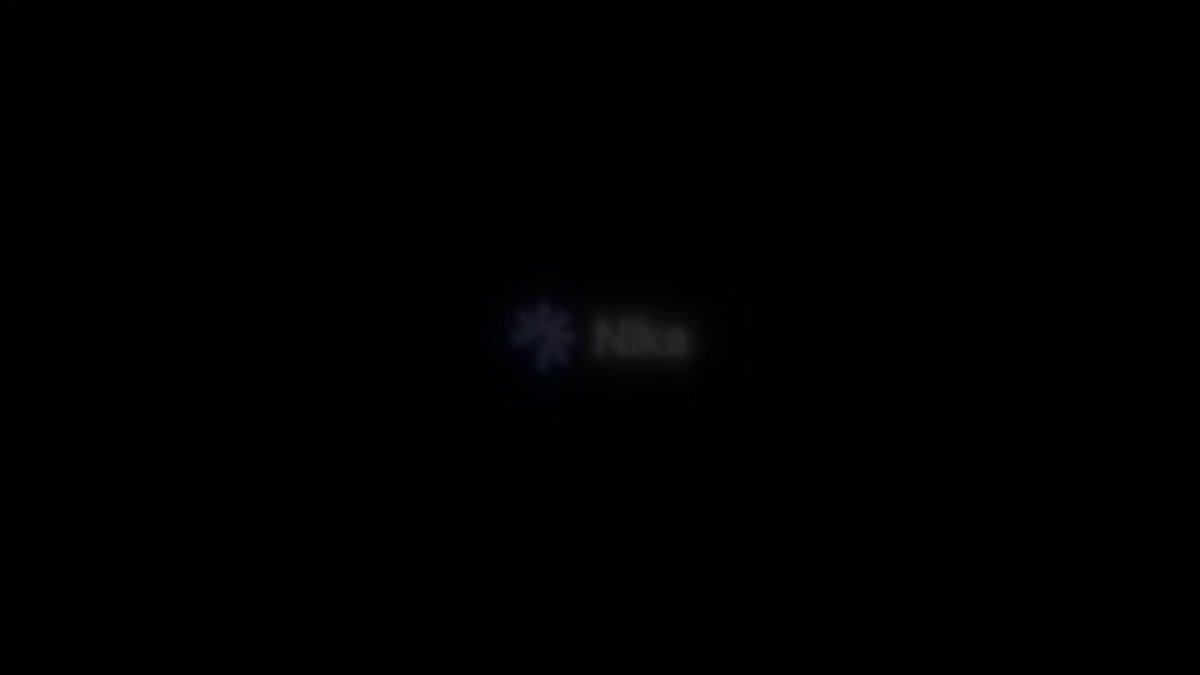 The image shows a black background with a purple flower logo at the center, which appears to be a part of a larger image or advertisement. The text "Nika Perps Pro just went live on Arbitrum" is present, indicating that the image might be related to an online marketplace or platform. The post also mentions that there are four farms and zero KYC involved in this particular listing.