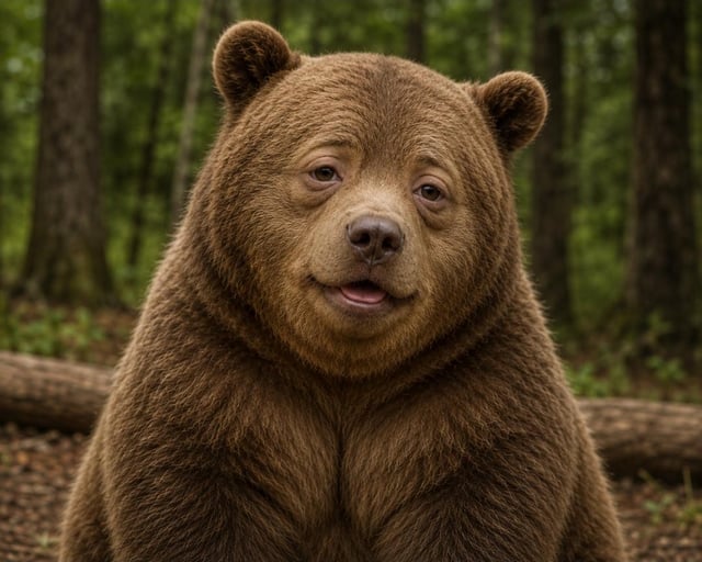 "The Zcash bear suggested for you" is a caption that appears at the bottom of an image featuring a brown bear sitting on some logs or rocks, surrounded by trees. The bear's eyes are open, looking directly into the camera, making it appear as if it is posing for the photo. This image seems to be related to the Zcash cryptocurrency, which was suggested in the caption.