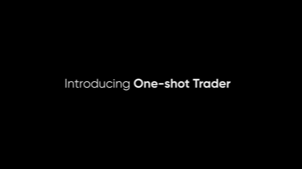 The image features a black and white picture of an advertisement for One-shot trading with AI agents, which appear to be floating over a table or screen. The text below them indicates that the trading robot will trade @0xbeepit.ai in 140 markets. The post emphasizes that their trading system has found conviction on market data since last week and is now executing trades to find further market trends. Users have control over the execution of these trades, deciding when and how they want the robot to finish its activity at the end of each day.