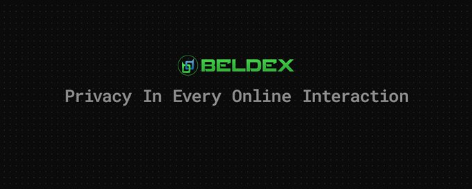 Beldex logo and tagline 'Privacy In Every Online Interaction' displayed on a dark background.