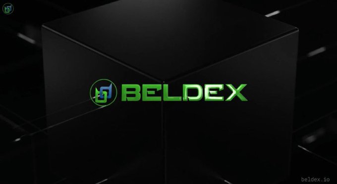 A logo graphic displaying 'BELDEX' in green text alongside a stylized 'B' symbol, set on a dark, glossy cube background.