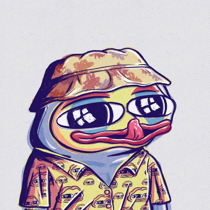 The image features a cartoon character wearing a hat, shirt, and glasses with a face that looks like an anthropomorphic version of a person. The character appears to be a cartoon pea dressed up for a party or event. The caption below the image reads "Autismio x The Ghost let's destroy this collab, I will give away 10 GTD Follow @AutismioETH & @theghost_alb RT & Like this tweet Tag 2 friend and share wallet Good luck!".