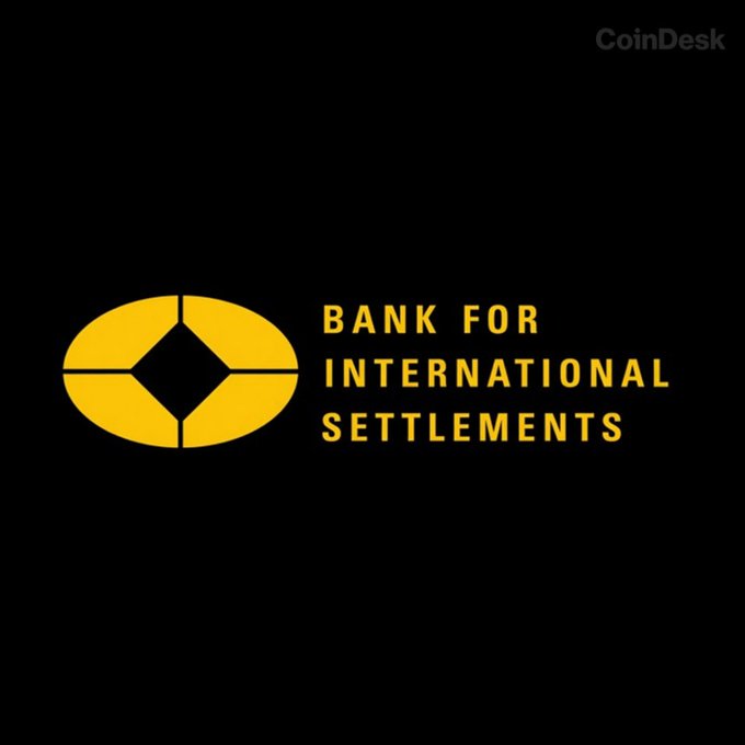 This image displays the logo and name "BANK FOR INTERNATIONAL SETTLEMENTS," potentially highlighting concerns about traditional financial institutions that US stablecoins aim to address. The CoinDesk watermark suggests a connection to cryptocurrency news.