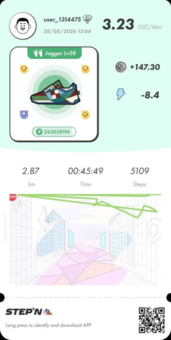 The image shows a fitness app that tracks steps taken, calories burned, distance traveled, and other health-related data. The app displays a map of a city with landmarks such as buildings and streets, which can be used for navigation during workouts. The user's progress is shown in green squares on the screen, indicating how many steps they have taken or how far they have gone.