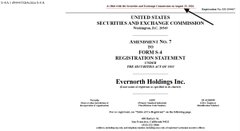 The image shows a Form 8 Registration Statement filed with the U.S. Securities and Exchange Commission by Evernorth Holdings Inc. on May 1, 2024. This relates to the post about onchain finance disruption, as Evernorth represents Ripple's (ticker: XRP) effort to bring traditional financial instruments onto blockchain rails, exemplifying how established institutions are adapting to decentralized finance rather than being displaced by it.