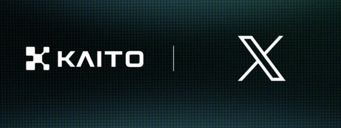 A dark graphic displays the logos for 'KAITO' and 'X' (formerly Twitter) side by side.