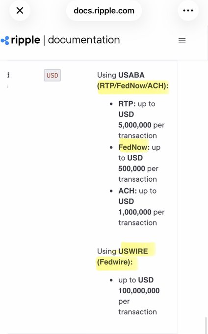 The image shows a screenshot of a web browser open to an article about Ripple documentation, which is displayed with a header indicating that this is a sponsored content piece. The text on the image reads "Ripple Docummentation". It also includes a list of bullet points providing information about using USBA/USDC (Usabilla de uscd) and RTP/RTPP (Ripple Transfer Protocol), along with details about transaction fees, such as $5,000 per transaction. The text indicates that the content was created by Ripple FedNow and posted on DocsRipple.com, suggesting a connection between the documentation being shared in this post and Ripple documentation in general.