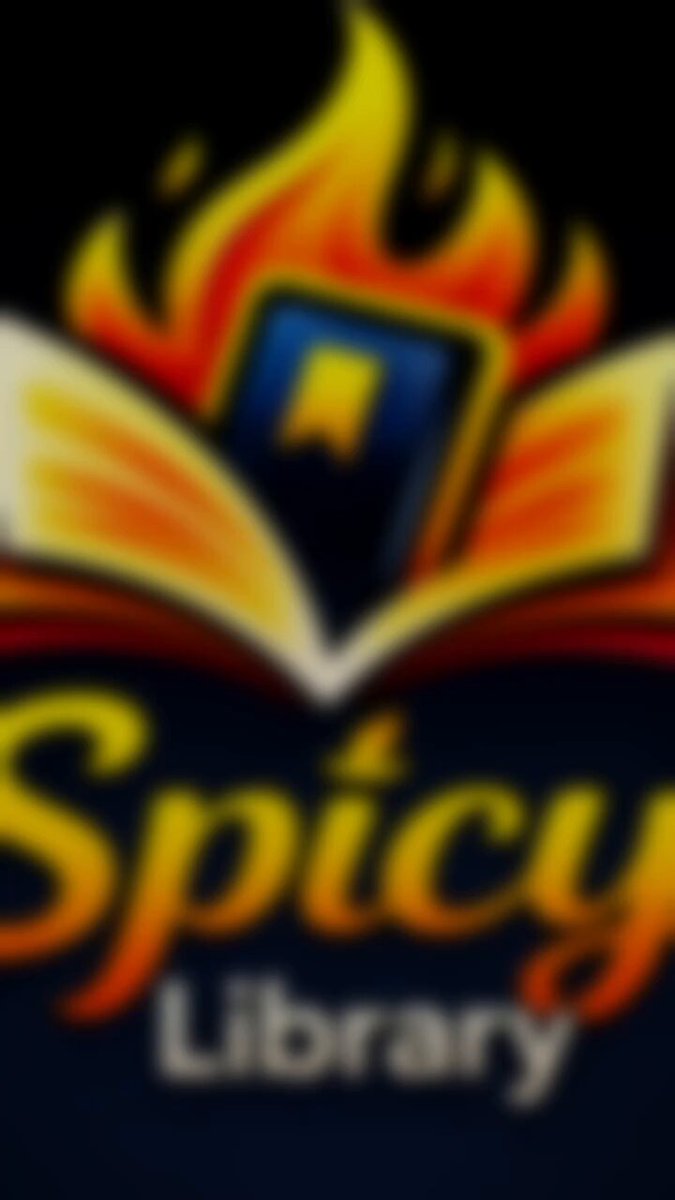 The image features a logo for an online library called "Spicy Library", which is designed with a vibrant, eye-catching design featuring a flame and an open book. The text on the image reads "Spicy Library" followed by "Library". This logo represents the concept of selling digital books through this platform, where users can easily access various titles from around the world without leaving their homes.