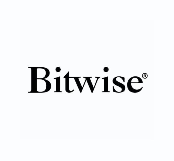 The image displays the Bitwise logo, the asset management firm mentioned in the post that has partnered with Superstate to explore tokenizing its Bitwise Solana Staking ETF (BSOL).