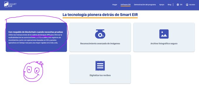 A screenshot of a website with information about technology and smart technologies. The text above the image reads "The summer of shipping is about to begin. @XPRNetwork It travels across oceans, carrying value on the blockchain.".