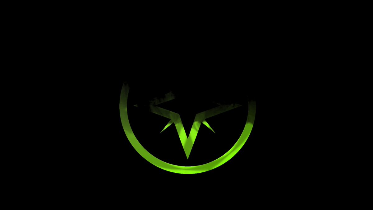 The image features a logo with a green circle containing a black "V" inside of it. The background of the image is black, which contrasts with the vibrant green color of the circle. There are no texts or other objects present in the image.
