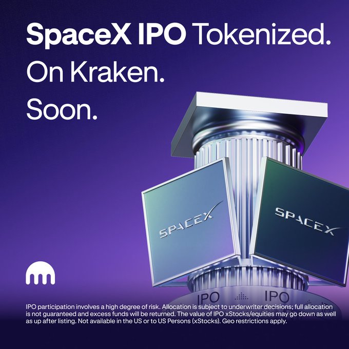 The image features a tall, silver column with three square boxes attached to its top. The text "SPACEXIPO TAKEN. ON KRAKEN. SONAR.COM" is displayed above the column, indicating that the image is related to an upcoming event or product launch for SpaceX IPO tokens.