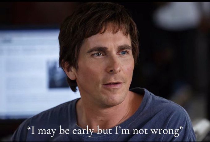 The image shows a man in a blue shirt looking off-camera with the caption "I may be early but I'm not wrong," reinforcing the post's optimistic stance on $NOSH and collectible reward coins despite current low prices.
