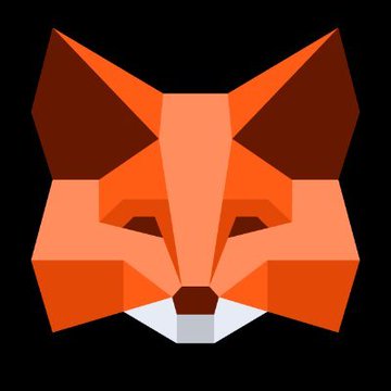 A low-poly geometric illustration of a fox's head, composed of angular orange and brown shapes against a black background.