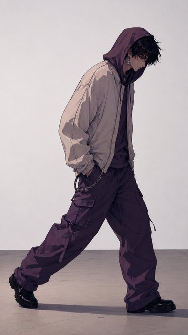 A hooded anime-style character walks forward in dark cargo pants and a hoodie, conveying a quiet sense of solitude and anonymity. The moody, mysterious figure visually echoes the post's themes of privacy and confidentiality associated with @BeldexCoin.