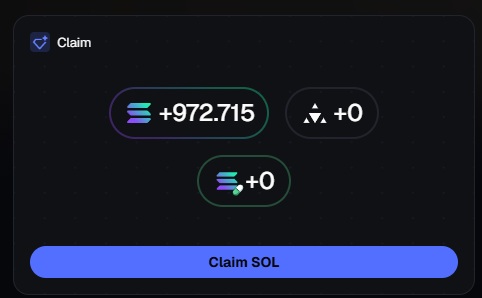The image shows a screenshot of a computer screen displaying a claim form for a cryptocurrency exchange, specifically for Sol. The form has three fields labeled with numbers and symbols, including "97215", "0+", and "E+". The text on the screen reads "Claim Sol" and "I have unclaimed rewards on AxiomExchange".