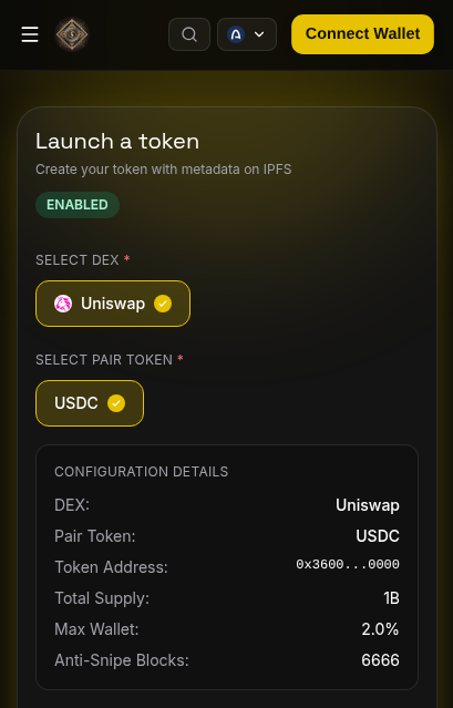 The image shows a cell phone screen displaying information about a cryptocurrency called Uniswap. The screen also provides instructions for setting up connections between different wallets using the cryptocurrency, specifically targeting USDC tokens. It suggests that users can now connect their wallets with USDC and uniswap tokens to access the benefits of this digital currency platform.
