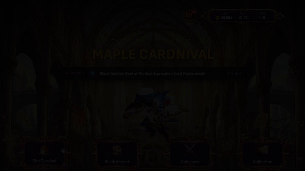 The image shows a screenshot of a game's interface, likely a video game, with a game menu displayed at the bottom right corner. The text reads "I created an autobattle card game for the @MaplestoryU x @Verse_Eight event Live: verse8.io/Y8Z2G8V Play mini-games to obtain cards to build your deck And a shadow clone feature where you can battle other players' decks in the coliseum Took me ~1 week using verse8". This screenshot seems to be related to the game being played, possibly in a multiplayer mode or a platform for creating and customizing gameplay elements.