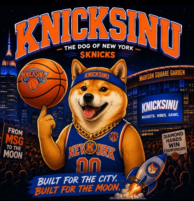 The image features a cartoon dog wearing a basketball jersey, holding an orange basketball with its tongue out, surrounded by people who are watching him play basketball. The caption below the image reads "Built for the city. Built for the moon." This phrase is likely a reference to the popular meme about how social media and digital content can spread rapidly through networks of users, similar to how a basketball game can quickly gain momentum with a few early supporters.
