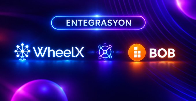A promotional graphic displays "ENTEGRASYON" with the WheelX and BOB logos, indicating an integration between the two.
