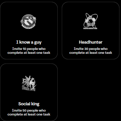 The image shows four different logos, each representing a different social media platform or company. The first logo features a person's name with an arrow pointing towards them. The second logo has a person's name and a planet icon. The third logo is a person's name with a rocket ship icon above it. The fourth logo displays the word "Social" along with a person's name, also accompanied by a rocket ship icon. These logos are displayed on a black background, making them stand out against the darkness.