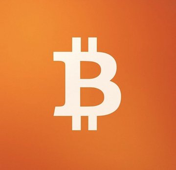 The Bitcoin cryptocurrency logo, a white 'B' with two vertical strokes, displayed on an orange gradient background.